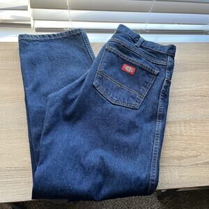 Men's Carpenter Jeans Dickies Denim Blue 32x30 Cotton Workwear RN# 20697 Casual